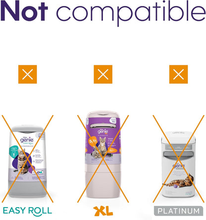 HOTLitter Genie Refill Bags | Jumbo 2-Pack, 56 Total ft | Up to 8 Months of Supply in 2 cartridges | Ultimate Odor Control Cat Litter Bags