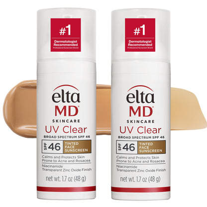 HOTEltaMD UV Clear Face Sunscreen SPF, Oil-Free Sunscreen with Zinc Oxide, Dermatologist Recommended