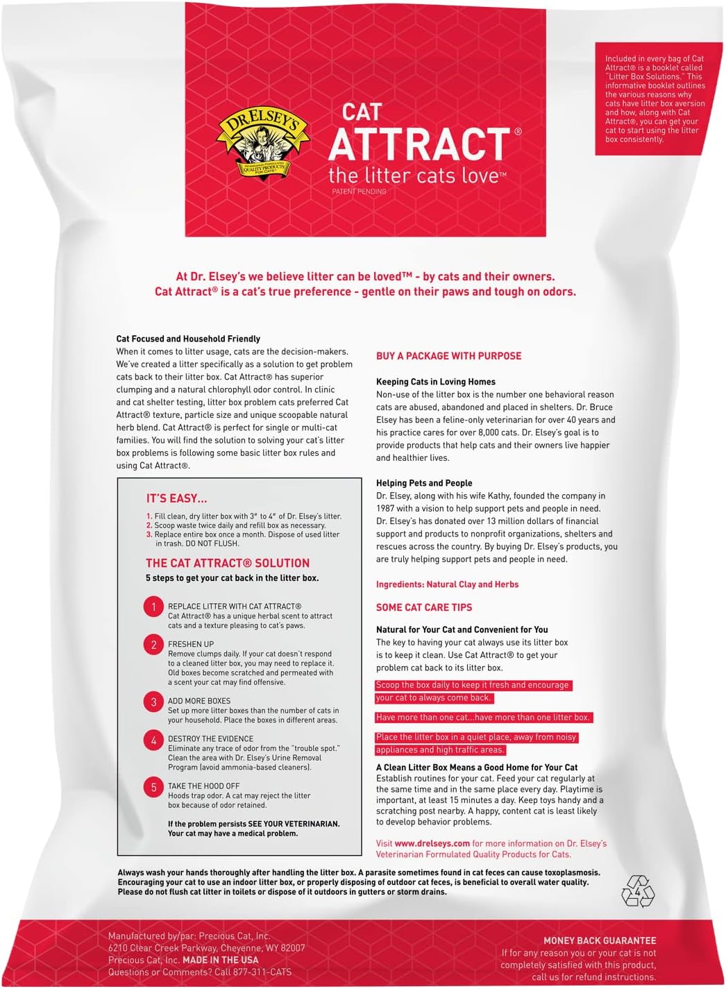HOTDr. Elsey's® Cat Attract® Clumping Clay Cat Litter 18-lb. Bag