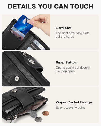HOTBOSTANTEN Crossbody Bags for Women ＆ Small Wallet for Women Leather RFID Blocking Card Holder
