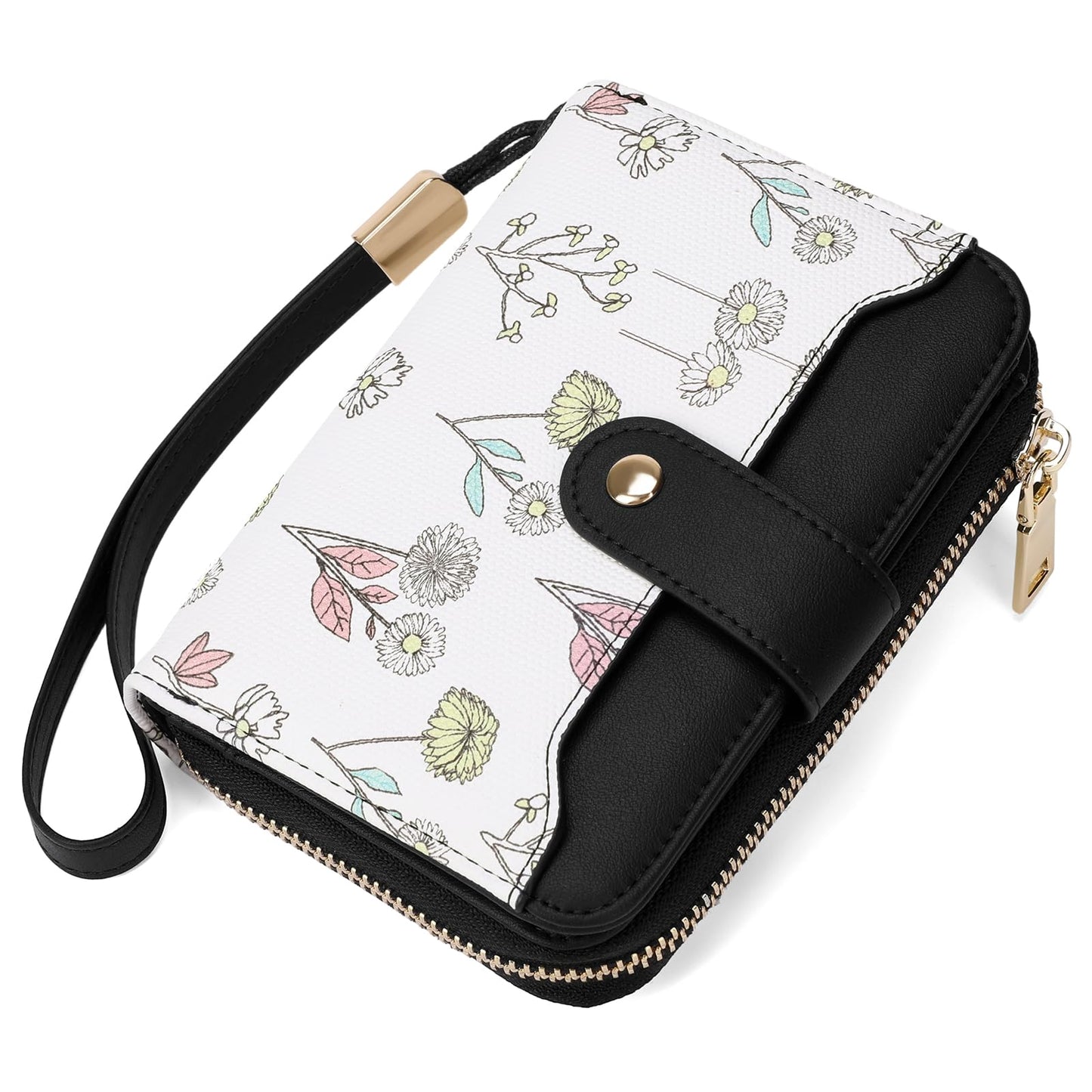 HOTSENDEFN Leather Credit Card Holder RFID Blocking Wallet for Women Large Capacity Card Case Organizer Wristlet with 35 Slots