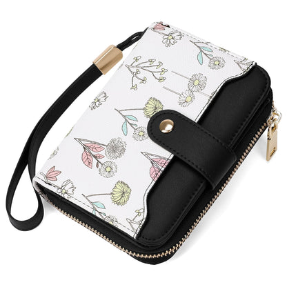 HOTSENDEFN Leather Credit Card Holder RFID Blocking Wallet for Women Large Capacity Card Case Organizer Wristlet with 35 Slots