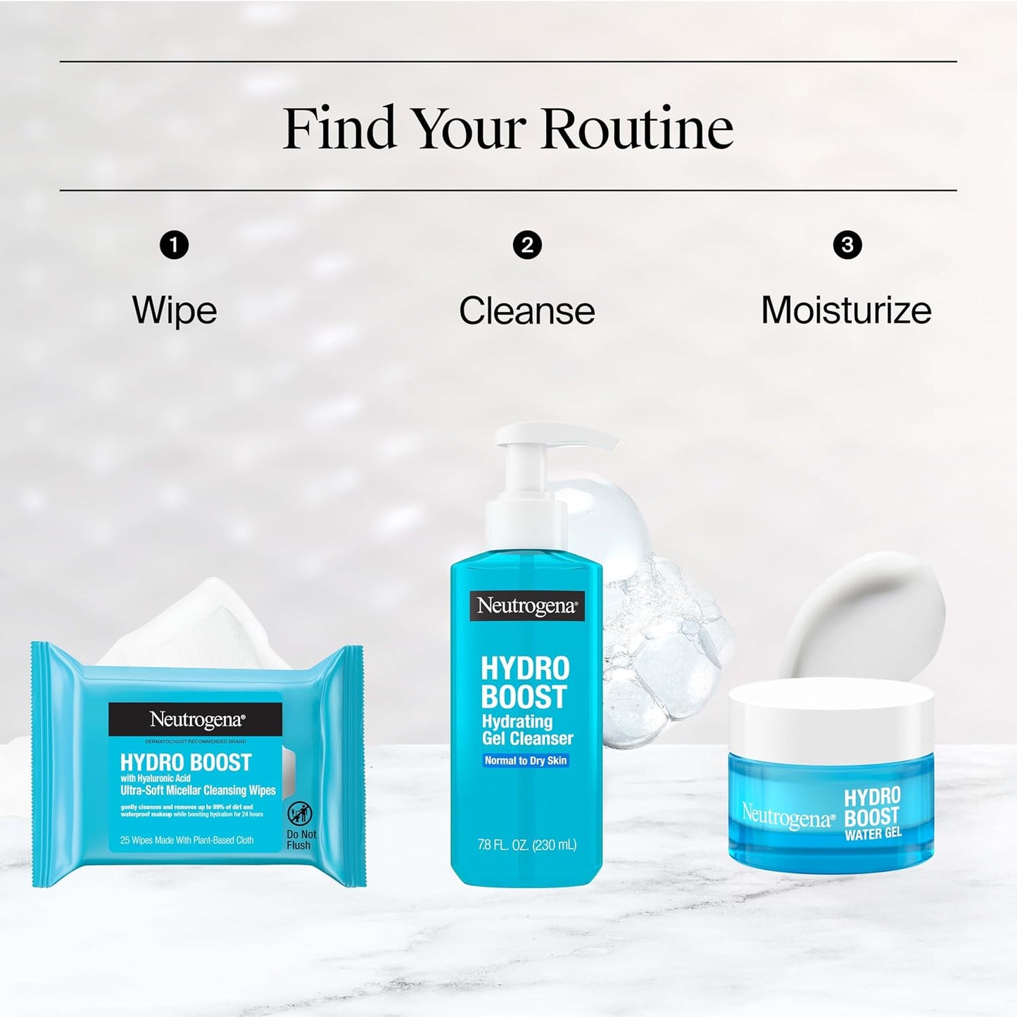 HOTNeutrogena Hydro Boost Hydrating Face Wash & Makeup Remover, Gentle Facial Cleanser Gel with Hyaluronic Acid, Locks Moisture for Soft Supple Skin, Hypoallergenic, Oil-Free, Soap-Free, 7.8 fl oz