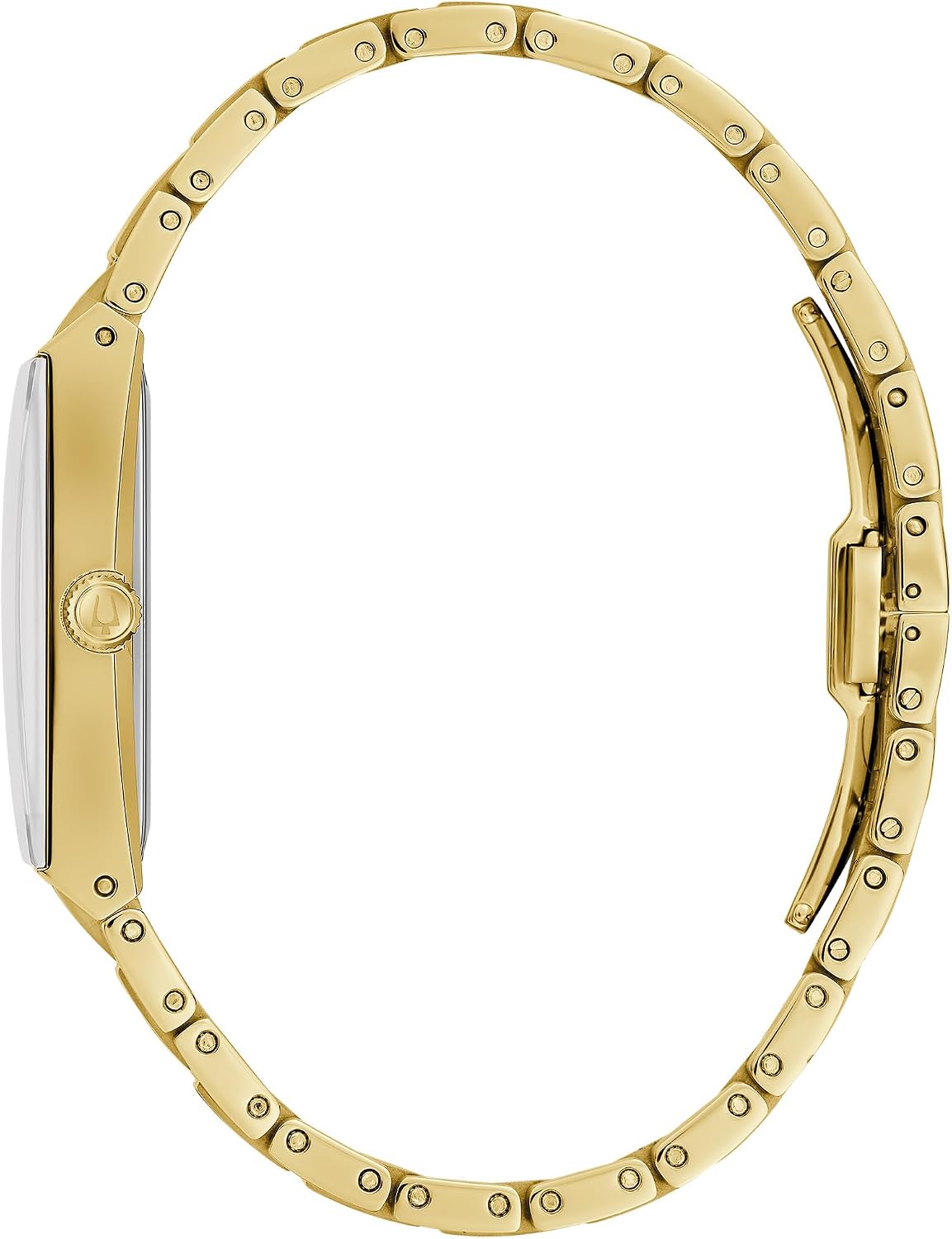 HOTBulova Marc Anthony Mens Modern Quadra Diamond Gold Stainless Steel Watch,Black Dial, Style:97D132