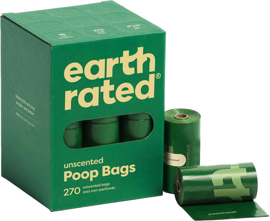 HOTEarth Rated Poop Bags for Dogs, Guaranteed Leak Proof and Extra Thick Waste Bag Refill Rolls, Unscented, 270 Bags