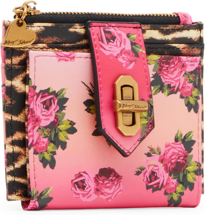 HOTBetsey Johnson Leopard Floral Bifold Wallet