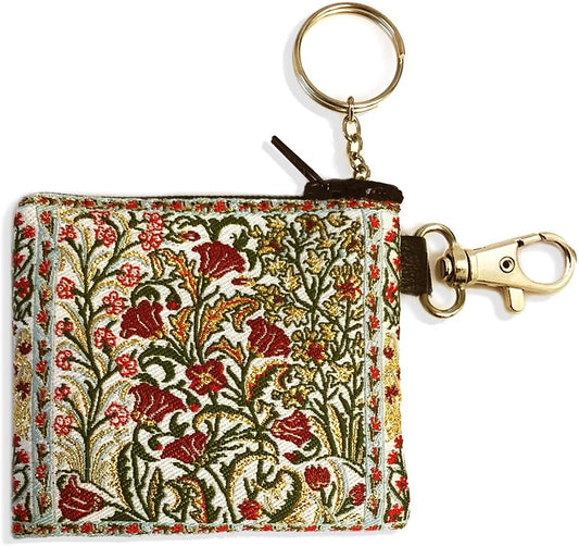 HOTReligious Gifts - Tulips Tapestry Key Chain Coin Change Rosary Case Pouch 3 1/16 Inch