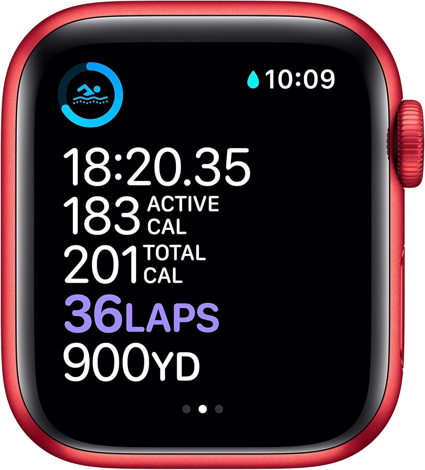 HOTApple Watch Series 6 (GPS, 44mm) - Red Aluminum Case with Red Sport Band (Renewed)