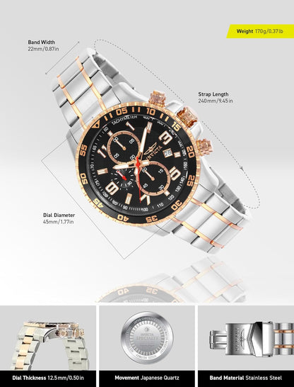 HOTInvicta Specialty Stainless Steel Men's Quartz Watch - 45mm