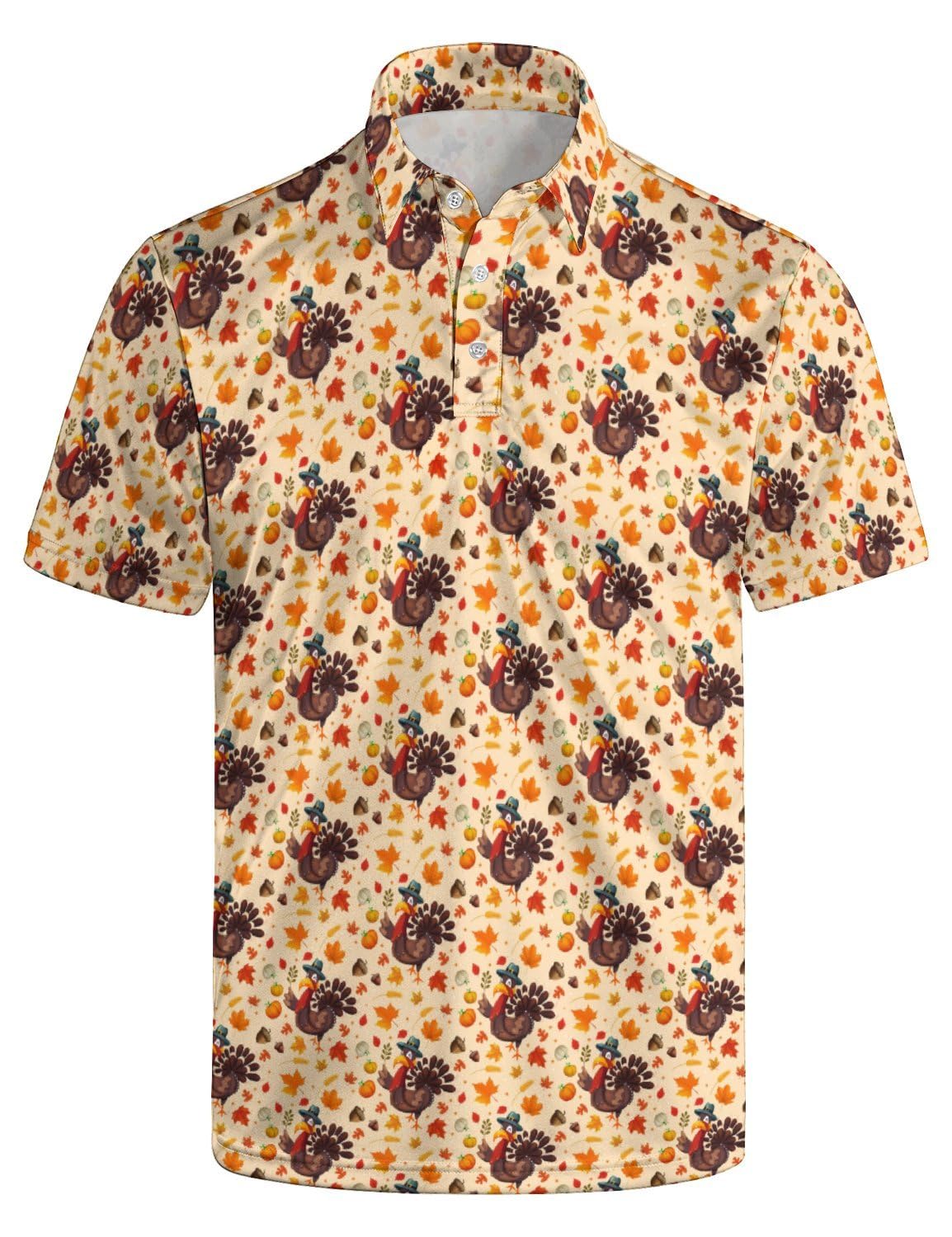 HOTGolf Polo Shirts for Men Funny Print Quick Dry Short Sleeve Performance Golf Shirts Moisture Wicking Polo Shirts