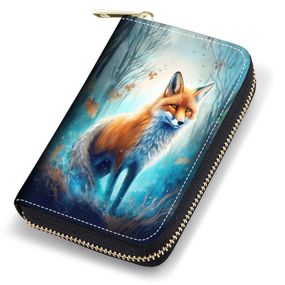 HOTCredit Card Holder Wallets for Women, RFID Blocking Small Leather Card Case Wallet with Zipper Accordion Wallets, Floral Quote Bible Verse Psalm 46:10