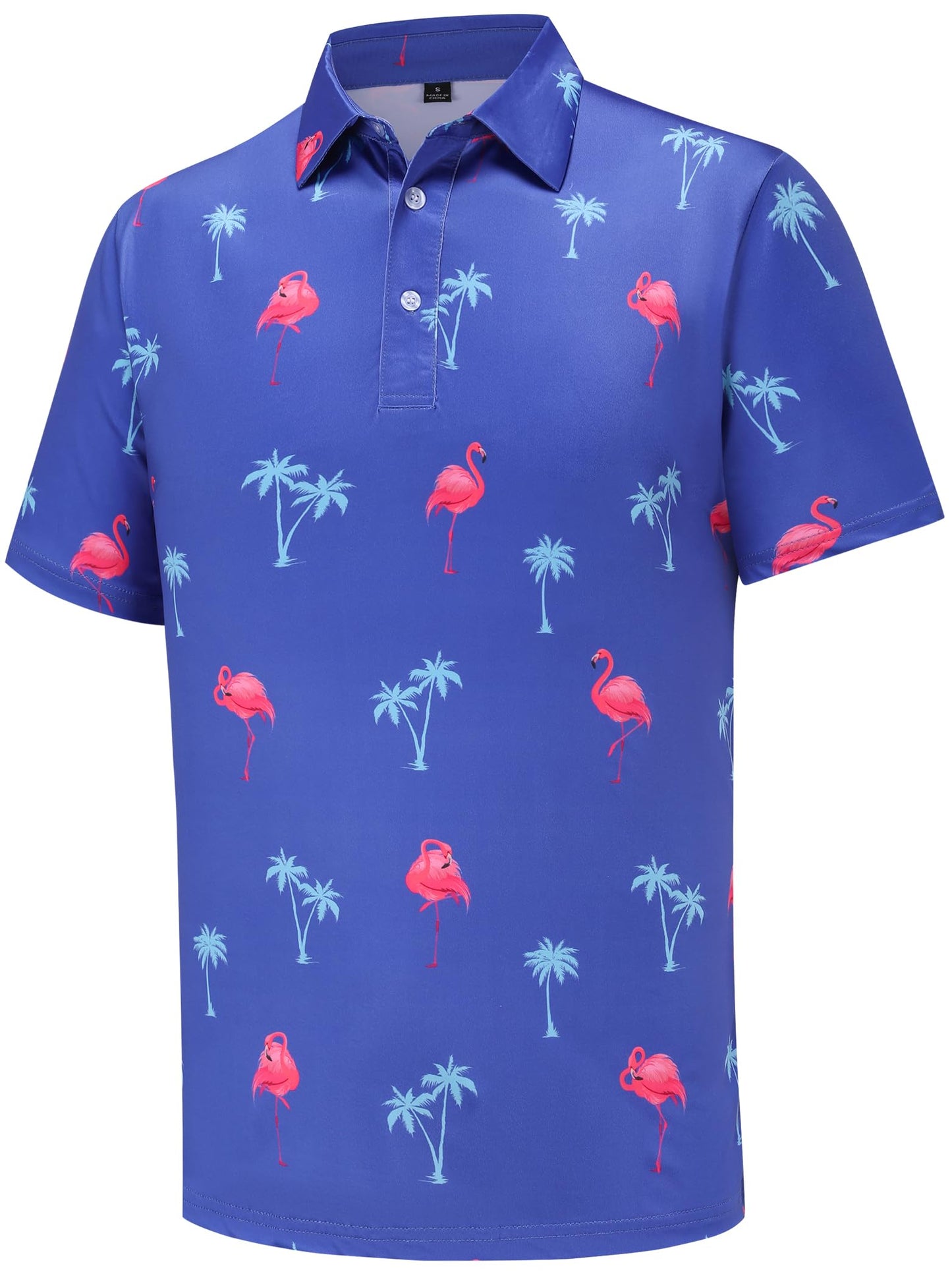 HOTtracamiy Men's Golf Polo Shirts Short Sleeve Performance Moisture Wicking Quick Dry Golf Polo Shirts for Men
