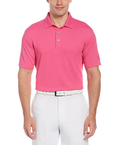 HOTPGA Tour Men's Airflux Solid Mesh Short Sleeve Classic Golf Polo Shirt