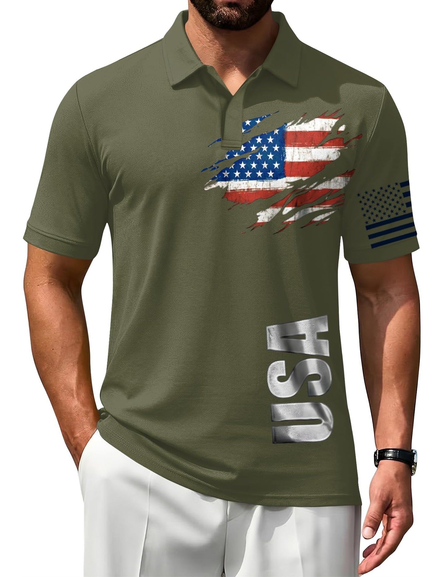 HOTPoriff Mens Polo Shirts Short Sleeve Golf Shirt Dry Fit Athletic T-Shirt Moisture Wicking Top (S-3XL)