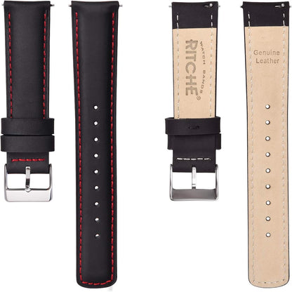 HOTRitche Christmas Gift Quick Release Leather Watch Bands Genuine Watch Straps for Men Women Top Grain Leather Watch Strap, White Elephant Gifts, Stocking Stuffers for Men, Father's Day gifts