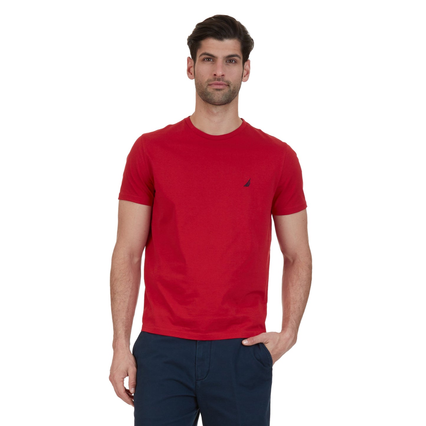 HOTNautica Men's Short Sleeve Solid Crew Neck T-Shirt Shirt