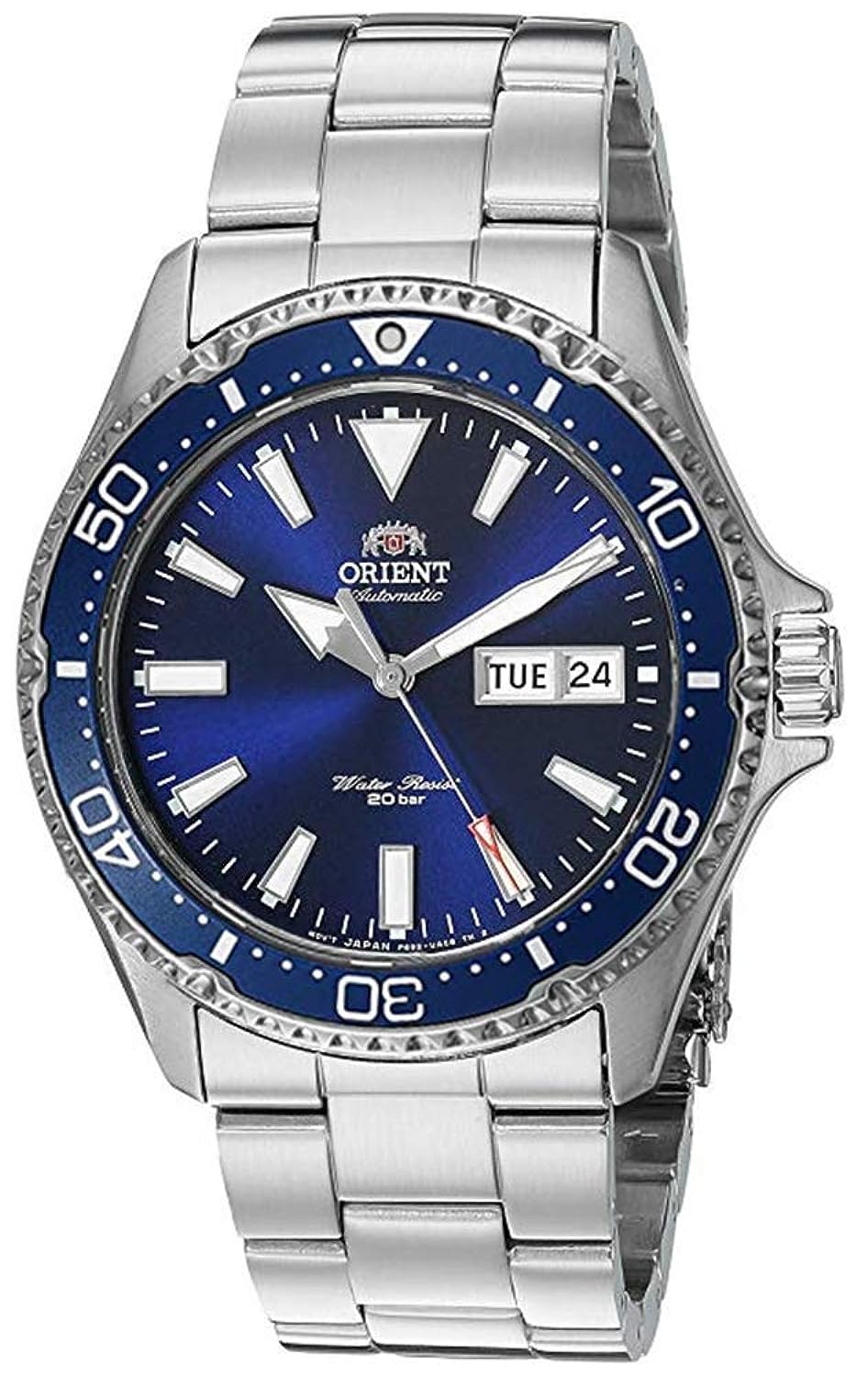 HOTOrient Men's Kamasu Stainless Steel Automatic Diving Watch with Sapphire Crystal
