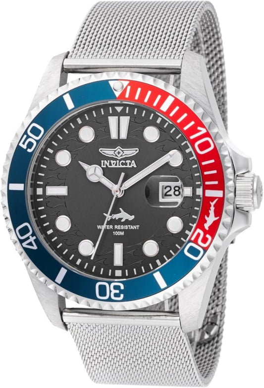 HOTInvicta Pro Diver Men 43mm Stainless Steel Steel Black dial PC32 Quartz