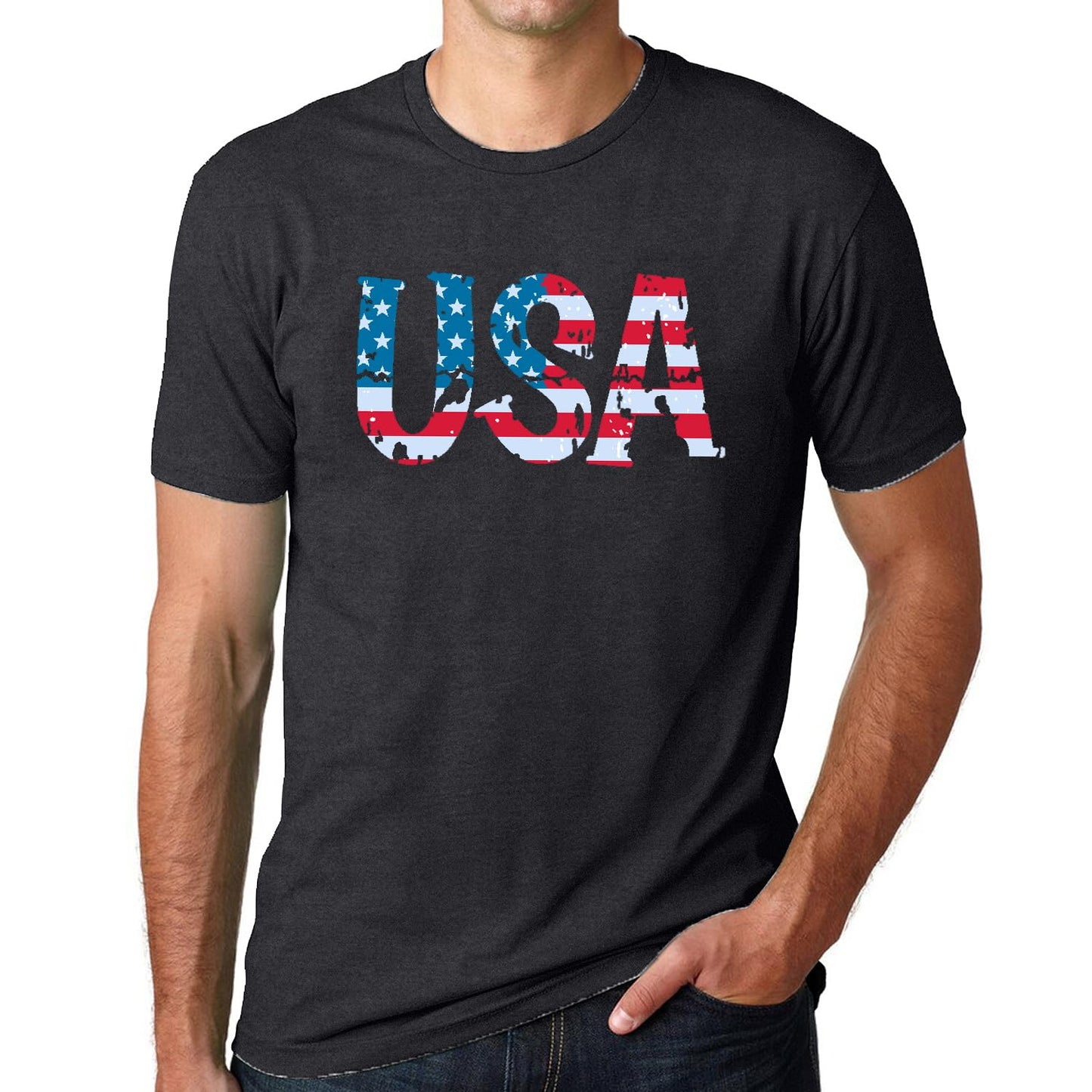 HOTSUWATOIN USA 4th of July Shirts for Men American Flag Short Sleeve Patriotic Independence Day Tee Top
