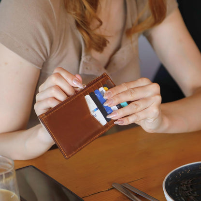 HOTPEGAI Minimalist Card Case & Zippered Wallet for Women | Isabel