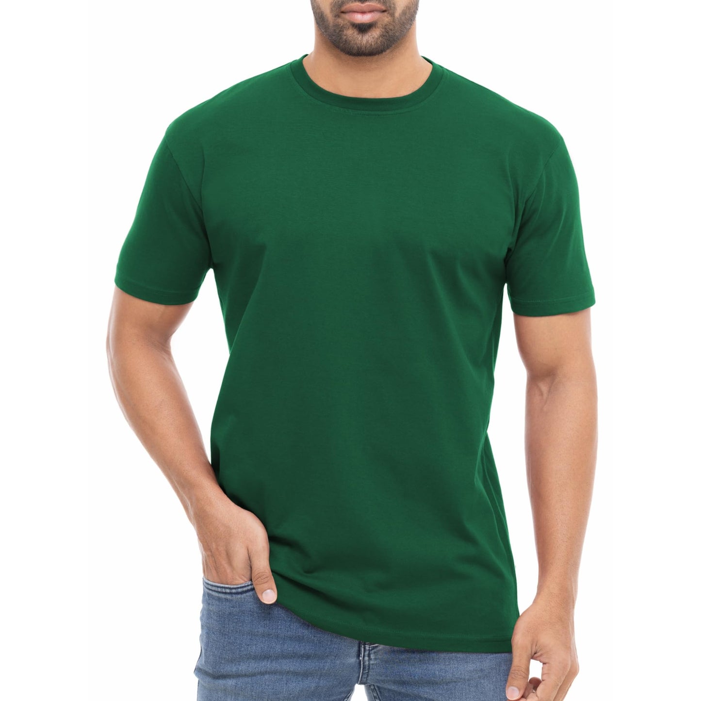 HOTMens T-Shirts Multipack 100% Cotton Crew Neck Shirt Short Sleeve Regular Shirts for Man Plain Men's Tee Gifts Packs