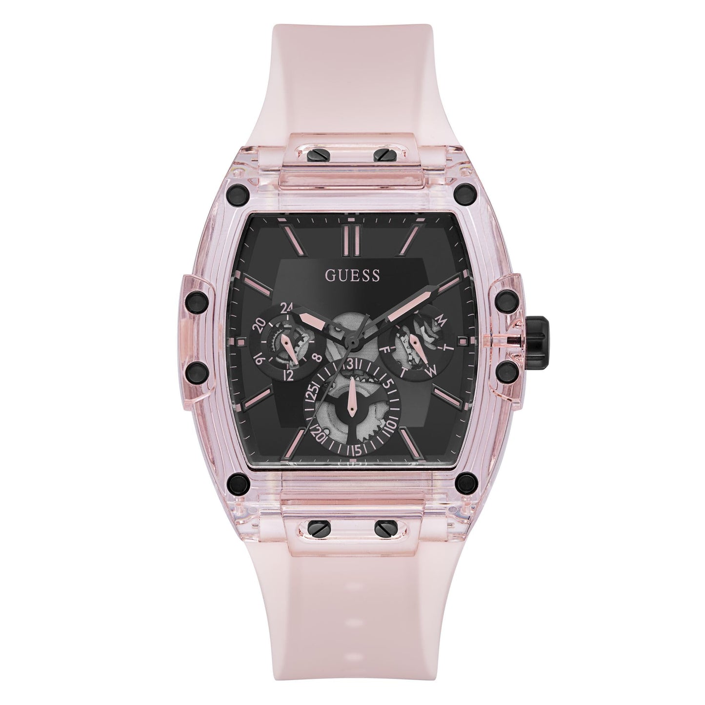 HOTGuess Men's GW0G Series| Analog Trend Watch| Polycarbonate Case| Silicone Bracelet | 50M Water Resistance