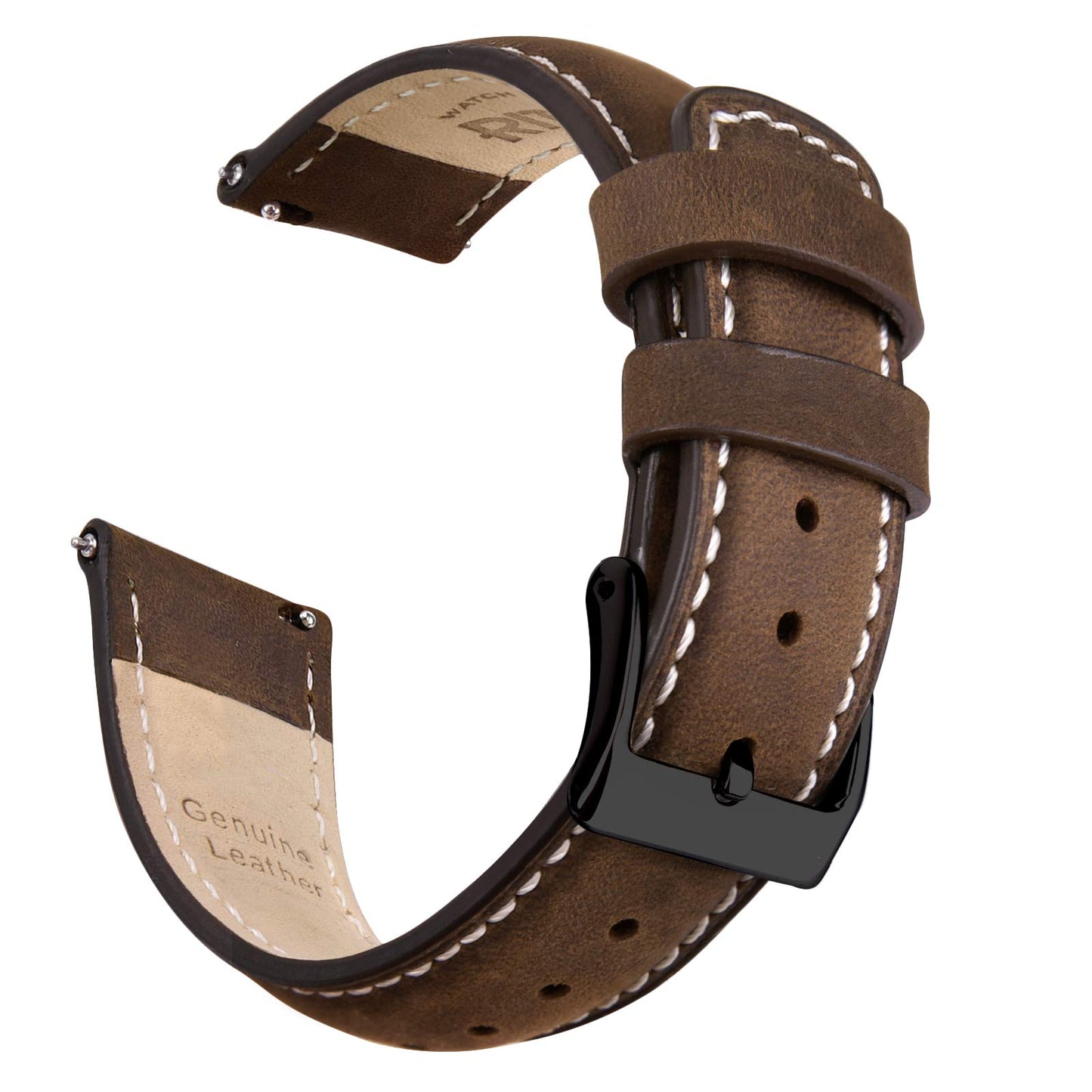 HOTRitche Christmas Gift Quick Release Leather Watch Bands Genuine Watch Straps for Men Women Top Grain Leather Watch Strap, White Elephant Gifts, Stocking Stuffers for Men, Father's Day gifts