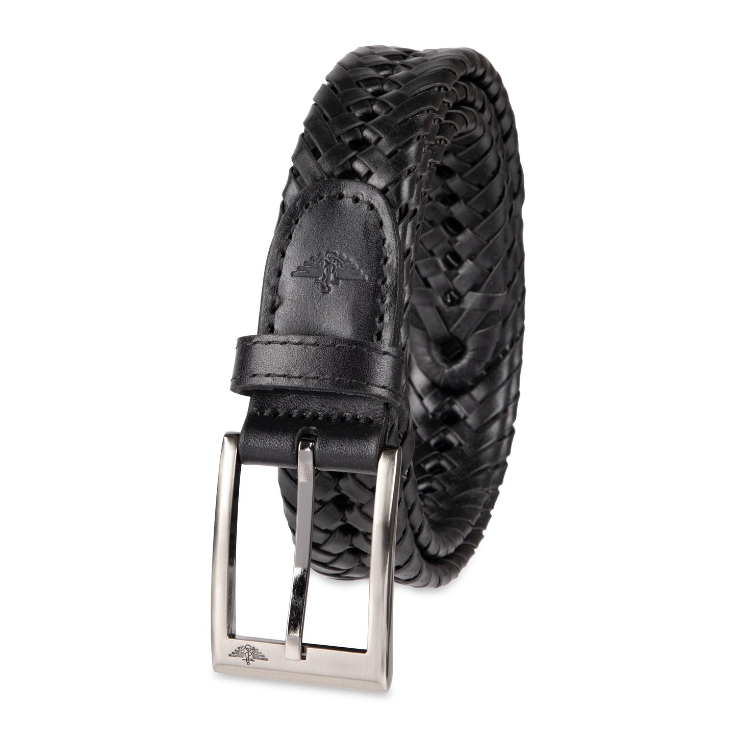 HOTDOCKERS Men's Braided Leather Belt, Fully Adjustable Casual Strap for Everyday Wear