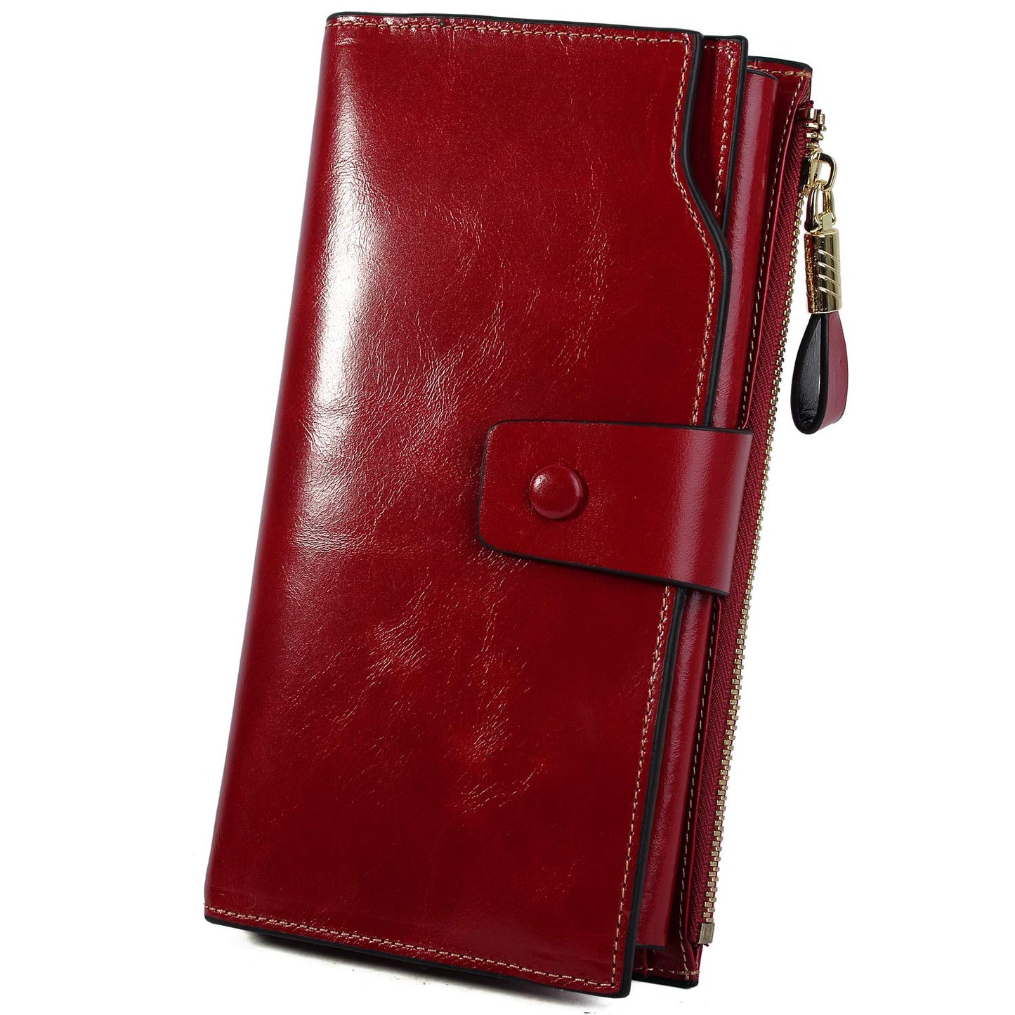 HOTYALUXE Women's Genuine Leather Wallet RFID Blocking Multi Card Holder with Cell Phone Pocket Mothers Day Gifts