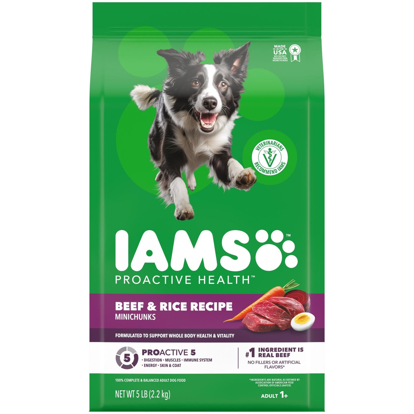 HOTIAMS Proactive Health Adult Minichunks Dry Dog Food, Chicken, 30 lb | Real chicken #1 ingredient, no fillers, natural fiber & prebiotics, Omega-6 fatty acids, antioxidants for immune support