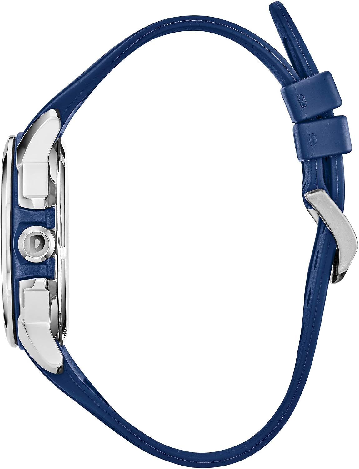 HOTCitizen Men's Eco-Drive Weekender Watch in Stainless Steel with Blue Polyurethane Strap, Blue Dial (Model: AW1158-05L)