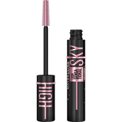HOTMaybelline Lash Sensational Sky High Waterproof Mascara Makeup, Volumizing, Lengthening, Defining, Curling, Multiplying, Buildable Formula, Very Black, 1 Count