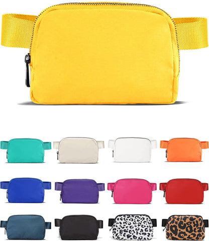 HOTYOSHUYUKI Fanny Pack Crossbody Bag Trendy Waterproof Small Sling Cross Body Purse for Women Men Fashion Waist Packs Mini Belt Pouch Chest Bum Hip Bag Lulu Dupes for Travel Vacation Running Black