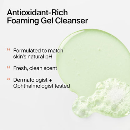 HOTYouth To The People Superfood Facial Cleanser - Kale + Green Tea Daily Face Wash, Gently Removes Makeup, SPF, and Oils, Soothing Antioxidants for Glowing Skin, pH Balance, Clean Pores, Refillable