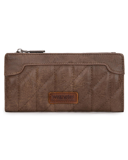 HOTMontana West Wrangler Cow Print Wallets Womens Bifold Credit Card Wallet Women's Wallets, Card Cases & Money Organizers Brown Wallet for Women Ladies Female Cash Wallett with Smooth Zipper