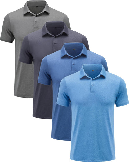 HOTBALENNZ Polo Shirts for Men Short Sleeve Mens Golf Polo Quick Dry | Summer Moisture Wicking Golf Shirt Sweat Resistant, Collared Athletic Casual Work Basic, Multi Scene Sports & Office Apparel