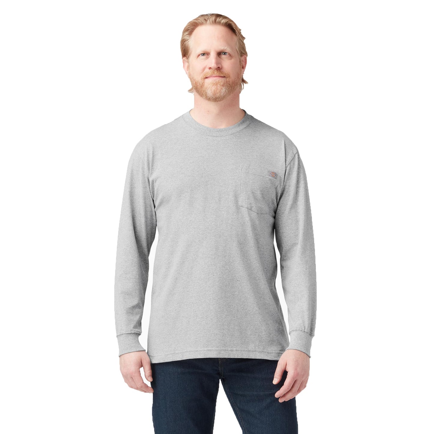 HOTDickies Men's Big and Tall Long Sleeve Heavyweight Crew Neck