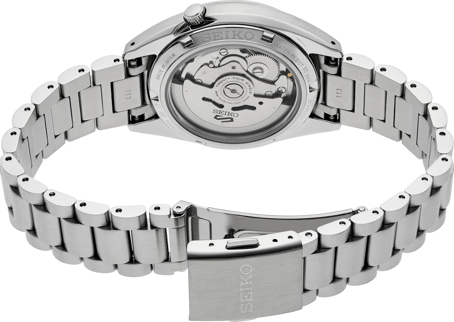 HOTSEIKO 5 Sports Men's Automatic Watch with Stainless Steel Case and Luminous Hands - Stylish Wrist Watches