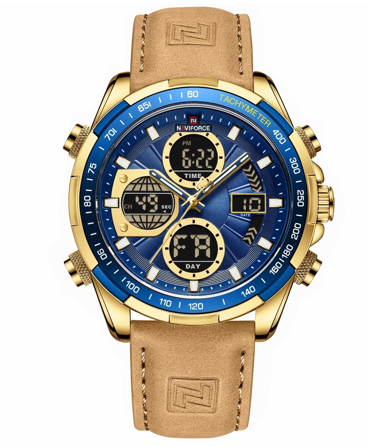 HOTAIMES Watch for Men Sport Military Waterproof Chronograph Mens Watches Analog Quartz Big Face Classic Stylish Fashion Casual Designer Business Work Wrist Watch Elegant Gift for Men