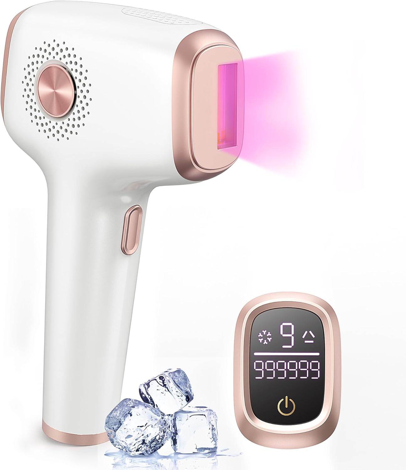 HOTINNZA IPL Hair Removal with Ice Cooling Care Function for Women,Long-Lasting Results,999,999 Flashes Painless Hair Removal, Hair Removal Device for Armpits Legs Arms Bikini Line