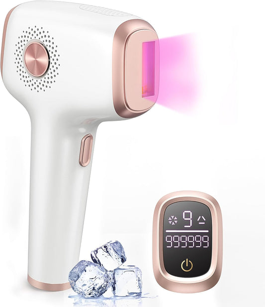 HOTINNZA IPL Hair Removal with Ice Cooling Care Function for Women,Long-Lasting Results,999,999 Flashes Painless Hair Removal, Hair Removal Device for Armpits Legs Arms Bikini Line