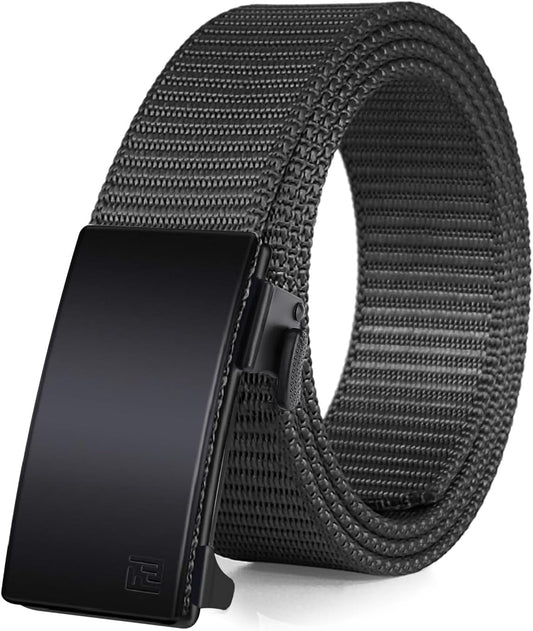 HOTFAIRWIN Men's Ratchet Belt, Nylon Tactical Belt, Adjustable Ratcheting Buckle for Golf Work Casual Outdoor Hiking Daily Wear