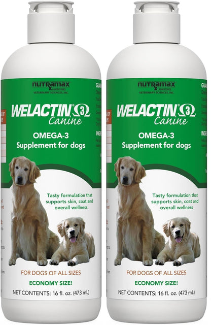 HOTNutramax Welactin Omega 3 Fish Oil for Dogs, Skin and Coat Health Supplement, Plus Joint, Immune, Kidney, and Brain Support, Premium Omega 3 Fatty Acids, For Dogs, 16 Ounce Liquid