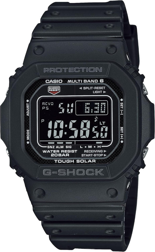 HOTCasio G-Shock GWM5610U-1B Men's Tough Solar Atomic Digital Watch, Multi-Band 6 Radio Controlled, 200M Water Resistant, Shock Resistant, LED Backlight, Black Resin Strap