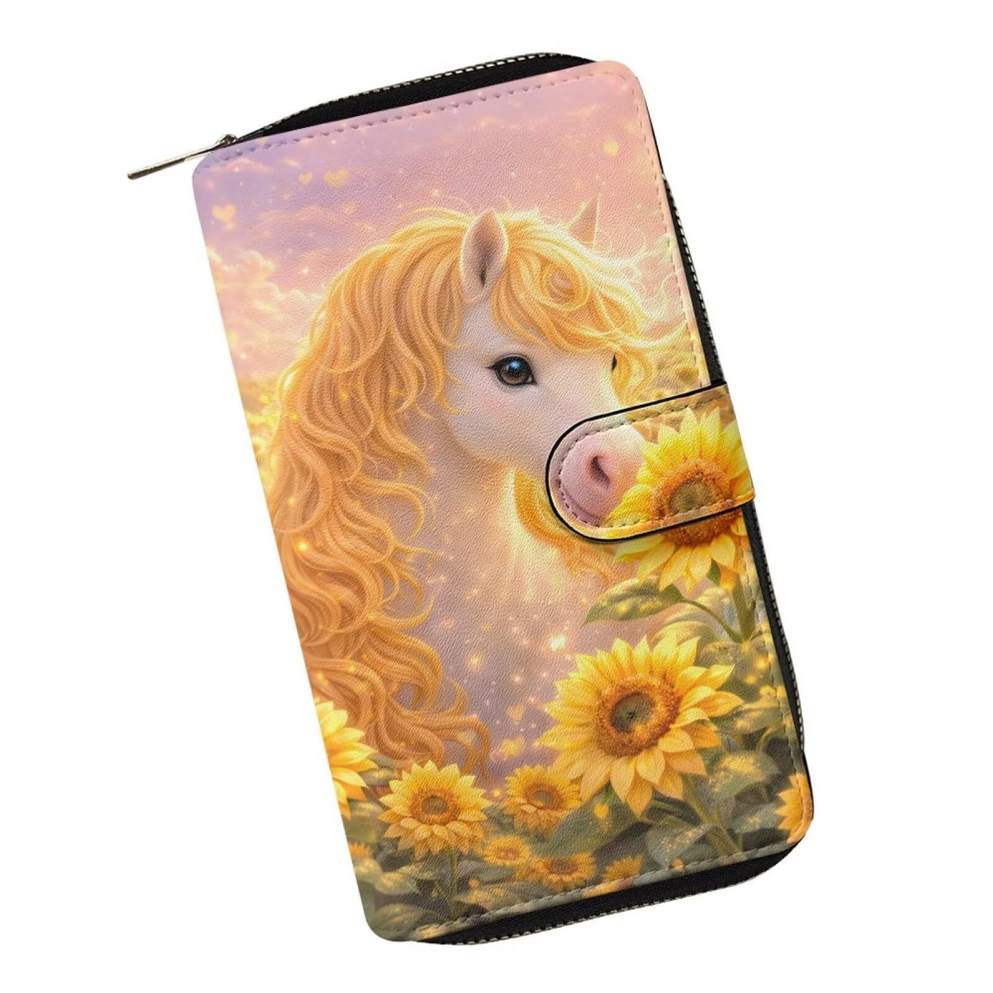 HOTCOEQINE Animal Wallet, Cute Chicken Long Leather Money Bag, Handbag With Zipper for Coin Phone, Travel Handbag for Party