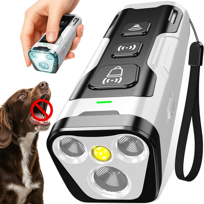 HOTYUYQA Dog Bark Deterrent Device, 3X Ultrasonic Anti Barking, 6 Training Modes 23 FT Range Barks No More Indoors Outdoors Behavior Correct Safe & Humane Rechargeable Compact Bark Control for Dogs