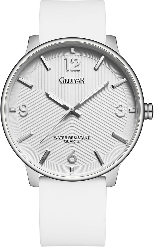 HOTMen's Fashion Minimalist Wrist Watch Waterproof Watches Simple Ultra Thin Analog Quartz Silicone Watch for Men