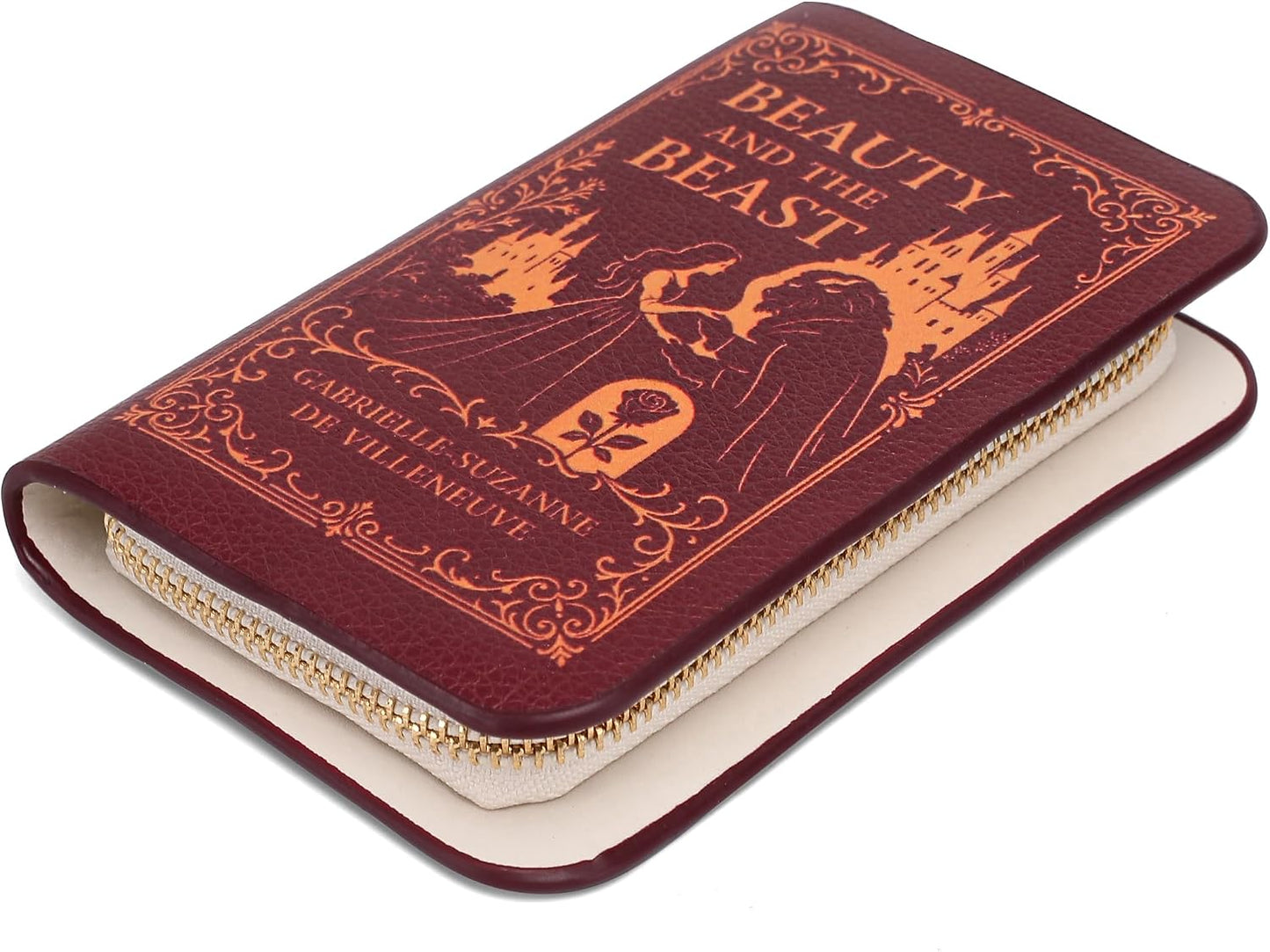 HOTASVP Shop Beauty and the Beast Zipper Wallet Book Lover Gift Book Wallet Clutch Bookish Gift Gift for Her Valentines Day Gift