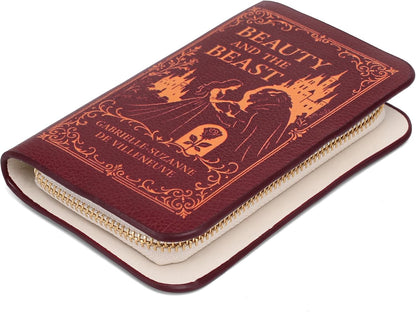 HOTASVP Shop Beauty and the Beast Zipper Wallet Book Lover Gift Book Wallet Clutch Bookish Gift Gift for Her Valentines Day Gift
