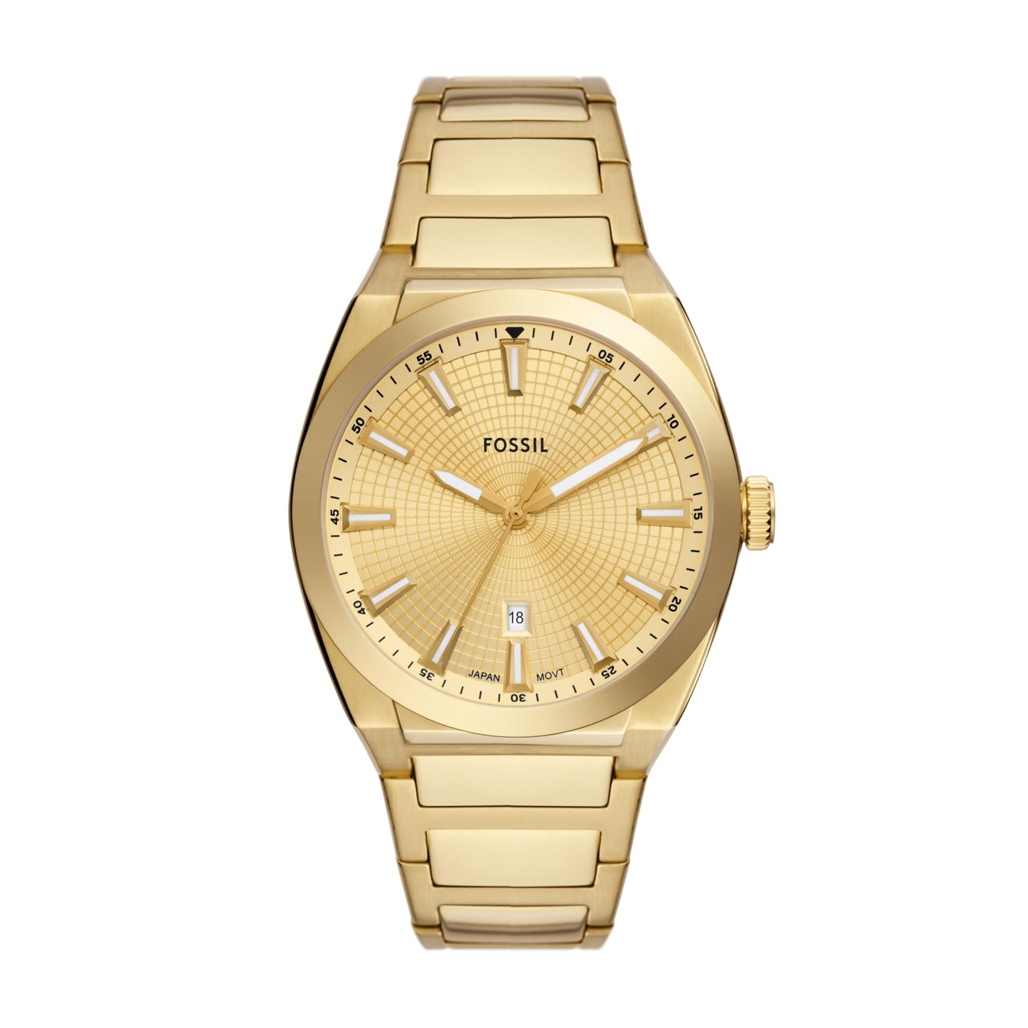 HOTFossil Men's Everett Quartz Stainless Steel Watch, Three-Hand Watch for Men